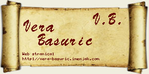 Vera Basurić vizit kartica
